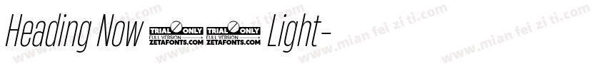 Heading Now 32 Light字体转换